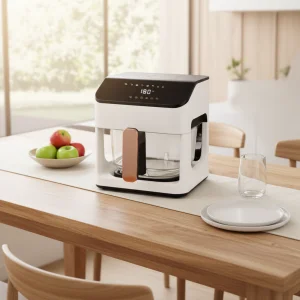 Modern Square Air Fryer 8L Large Capacity Glass Viewing Window Fully Automatic Multi-Functional Household Hotel Use Touch 1 Year