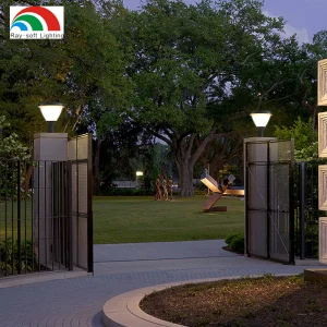 Aluminum Waterproof Solar LED Solar Pillar Light Outdoor Garden Gate Deck Fence Post Lamp