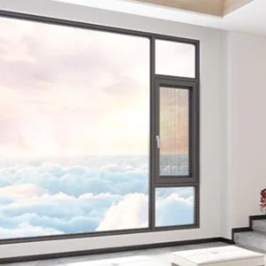 European Style Metal Aluminum Aluminium Sliding Tilt and Turn Window with Multi-Point Locking and Energy-Efficient UPVC Frame