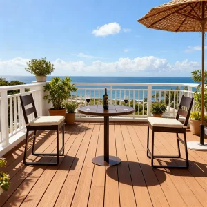 Outdoor Furniture with 2 Cafe Stools