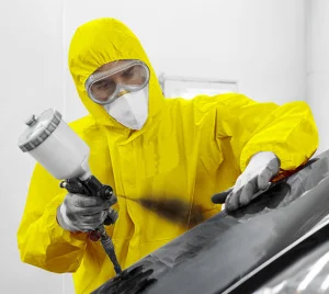 Disposable Chemical Resistant Coverall with Hood Disposable Protective Coverall Suit