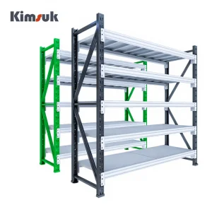 Blue and Orange Warehouse Storage Rack