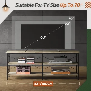 3-Tier Storage TV Media Console