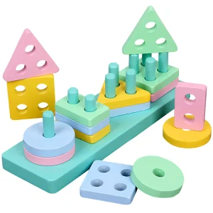 Children Montessori Wooden Kids Early Learning Educational Toy Geometric Shape Educational Jigsaw Puzzle for Kids