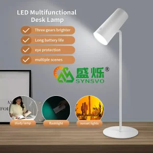 Creative Multifunctional Touch Sensor Dimming Rechargeable LED Sunset Lamp Wireless Learning Reading Desk Lamp