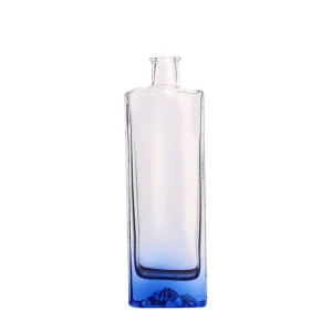 Wholesale Blue Colored Liquor Glass Bottles