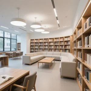 3D Design Service for Custom Wooden Cabinets Library Bookshelves