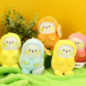 Cute Soft Plush Dinosaur Keychain