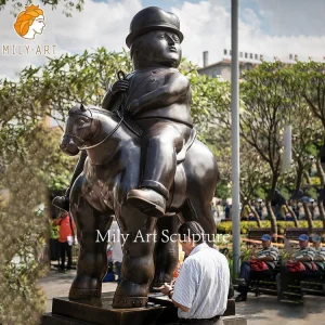 Bronze Fat Man Statue