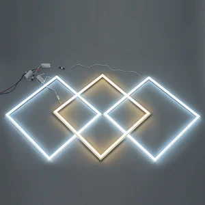 T Bar 2X2 2X4 60X60 Recessed Lighting Indoor Border Surface Mounted Ceiling PC Removable LED Frame Panel Light