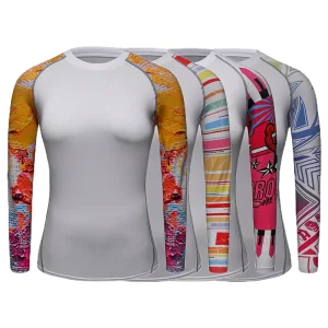 Camiseta de entrenamiento de compresión para hombres, ajustada, deportiva, para culturismo, de manga larga