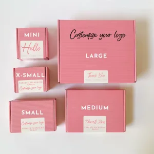 Custom Logo Pink Cosmetic Packaging Box