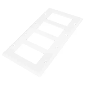 Wholesale 4-Gang Decorator Screwless Wall Plate, Medium Size, Glossy White Manufacturer, Factories