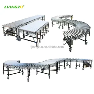 High Capacity Flexible Roller Conveyor Expandable Telescopic Conveyor for E-commerce Logistics Center
