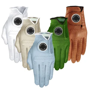 Custom Colors Custom Logo Soft Breathable Indonesia Cabretta Leather Golf Glove Men/women Left Hand Golf Accessories Glove