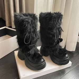 High Heel Snow Boots