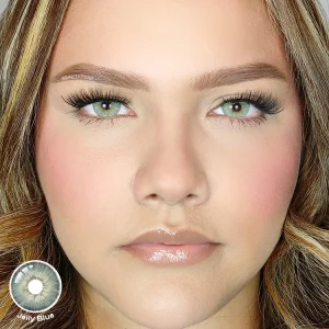 Jelly Blue Yearly Eye Color Colored Contact Lenses Natual Look Soft Eye Contact Lenses