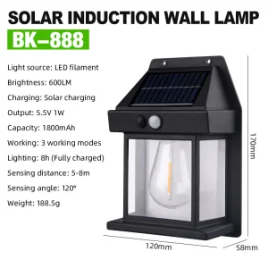 Small LED Solar Wall Light Istanbul