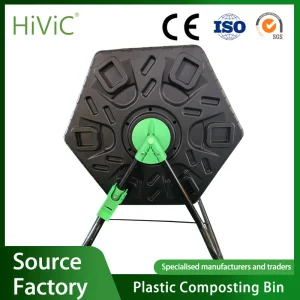 2026 New Design Large Square Weatherproof Garden Outdoor Wholesale Plastic Composting Bin for Kitchen Waste