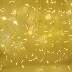 Luzes de Cordão Icicle Decorativas para Decoração de Parede de Férias
