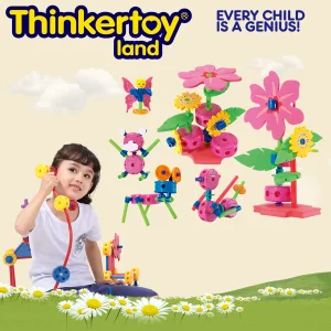 Early Learning Plastic Open-End Block Flower Toy