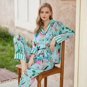 Lightweight Ice Silk Pajamas plus size