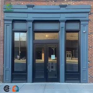 Aluminium Alloy Glass Storefront Door Store Front Shop Front Door Commercial Doors and Windows