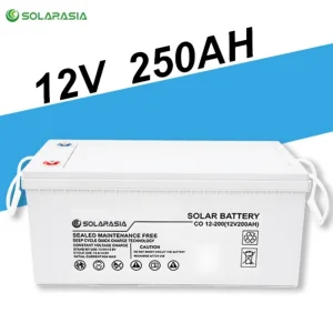 12V Gel Solar Battery 100ah 150ah 200ah Deep Cycle Maintenance Free Rechargeable Gel Battery Long Life Cycle for Solar Energy Storage RV Camping