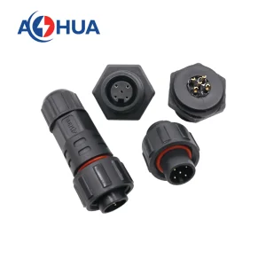 موصل خيط مقاوم للماء IP68 دبوس 5 كهربائي ذكر أنثى تمديد طاقة كابل ضوء LED شمسي M16