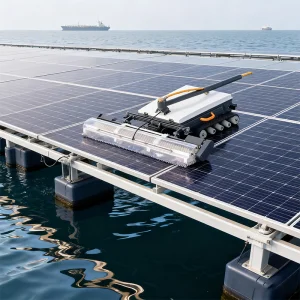 Photovoltaic Panel Cleaning Solar Robot for PV Farm Maintenance