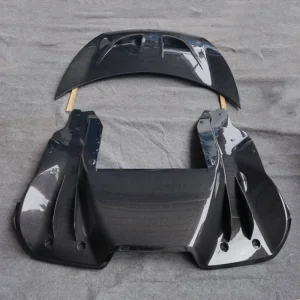 Revozport Style Carbon Fiber Car Exterior Parts Rear Bumper Diffuser for Mclaren MP4-12C 2012-2014 Carbon Rear Lip