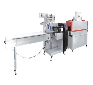 Fully Automatic Horizontal Wrapping Flow Pack PLC Controlled Plastic Pouch Packaging Machine