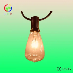 Clear St40 Old Filament Bulb String Light Commercial Grade Outdoor Lighting