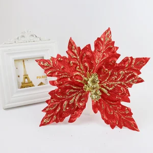 Small Christmas Flower Flower Backdrops for Christmas Events Christmas Holiday Wreath Glitter Picks