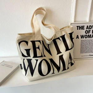 Eco-Friendly 100% Cotton Tote Bag Customized Logo Shopping Bag with Zipper Recyclable Canvas Bags for Women