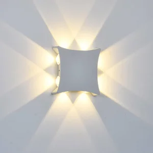 Aluminum Body Square LED Wall Lamp 8W Outdoor Lighting Fixtures for Hotal Application