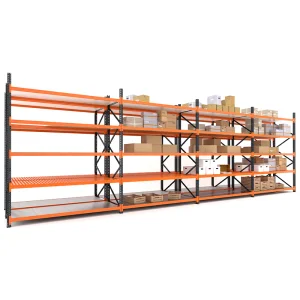 China Factory Direct Warehouse Steel Shelving Rack Adjustable Metal Storage Shelves Light/Heavy Duty Selective Multi-Tiers Shelf