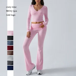 Fall 2025 OEM Activewear Loungewear Flare Pants Set