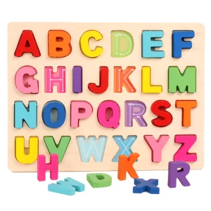 Wooden Baby Learning Number Letters Cognitive Pairing Board