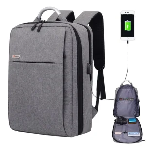 Customized Anti-Theft Outdoor Bussiness Laptop Bag Travel Backpack with USB