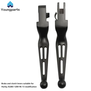 Manetes de Freio e Embreagem para Motocicleta Youngparts Lado Direito e Esquerdo para Harley Softail Dyna Street Bob Road Glide Sportster XL Street Glide