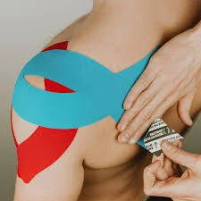 Sports Safety Therapy Muscle Physiotherapy Orthopedics Support Cotton Blue Color Kinesiology Tape