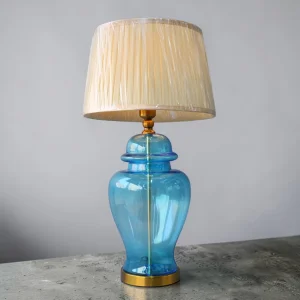 Blue Glass Table Lamp