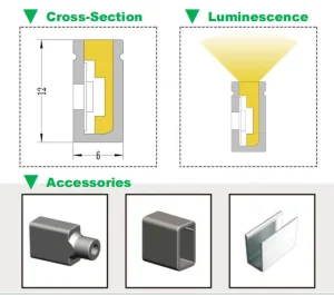 IP67 6*12mm Constant Current Side-Emitting Silicone LED Neon Strip Light