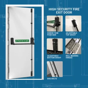 High Quality Fire Door Manufacturer for Industrial Steel Door Easy Installation Fire Rated Doors