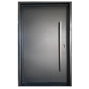 Simple Front Entry Steel French Modern Pivot Entry Wrought Iron Door Price Exterior Luxury Security Metal Main Entrance Door