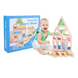 Kidpik Montessori Wooden Building Blocks Educational Toys