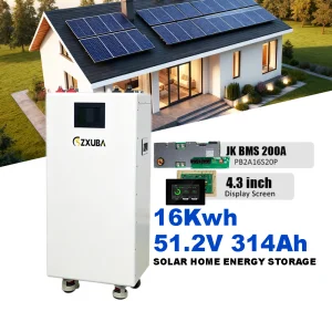 SZXUBA 51.2V 314Ah 16kWh 8000 Cycles Lithium Battery Home Energy Storage LiFePO4 Battery for Solar System