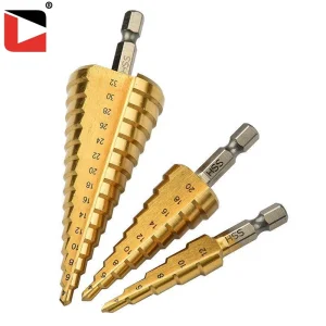 Factory Direct Hex Shank Titanium Coated Step Drill Bit Set