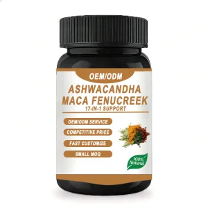 Lytam OEM Ashwagandha Extract Herbal Supplement Capsules 250mcg 2 Capsules Daily Adult Stress Relief Antioxidant Support